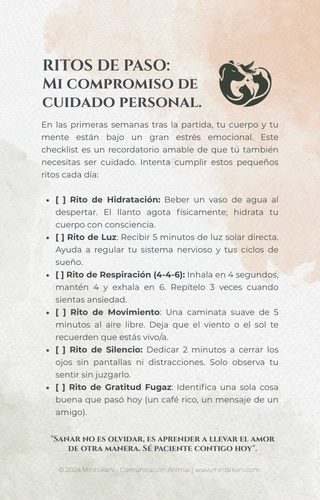 Mockup del bono: Ritos de Paso, checklist de autocuidado